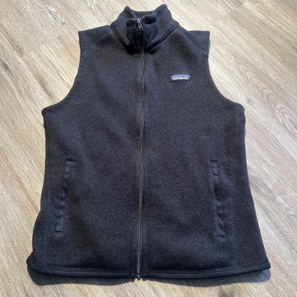 Patagonia Fleece Vest Womens Medium Gray Better Sweater Full Zip EUC